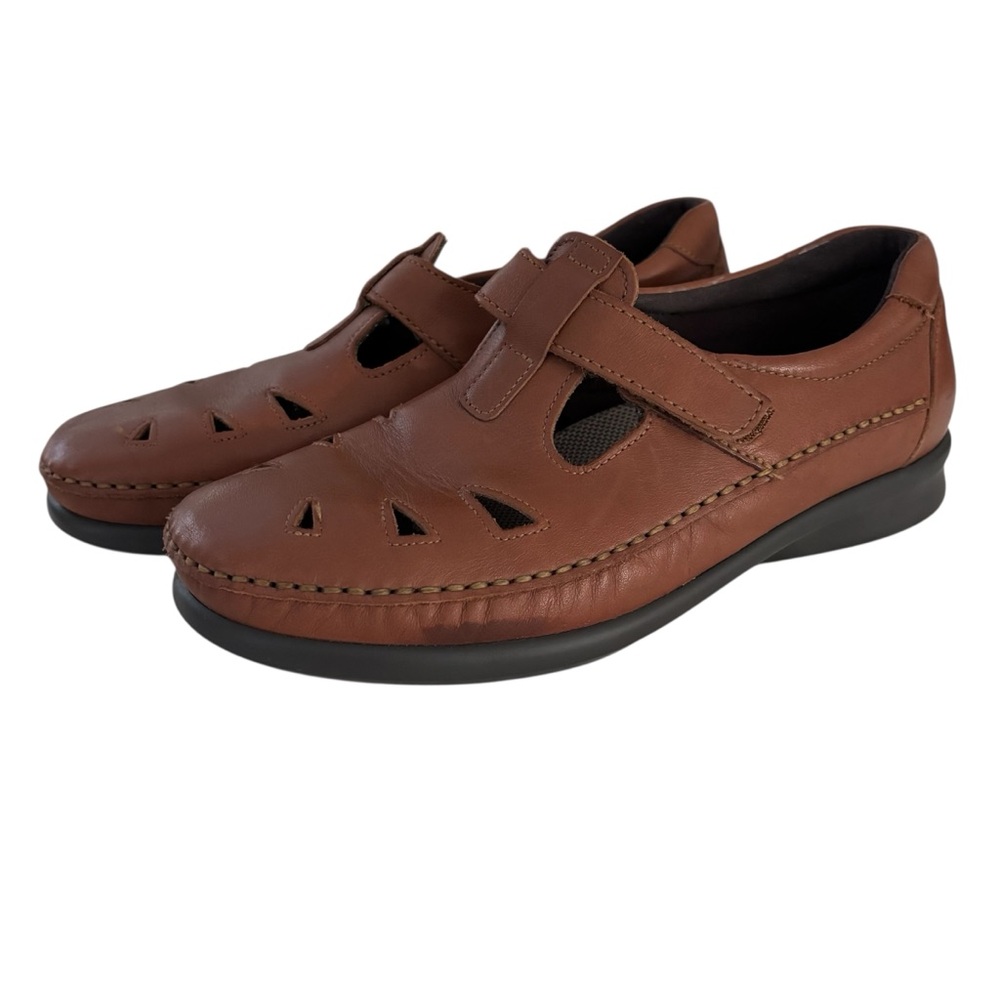 SAS Roamer 8.5 Loafer Chestnut Brown Comfort Leather Cushioned Footbed Light